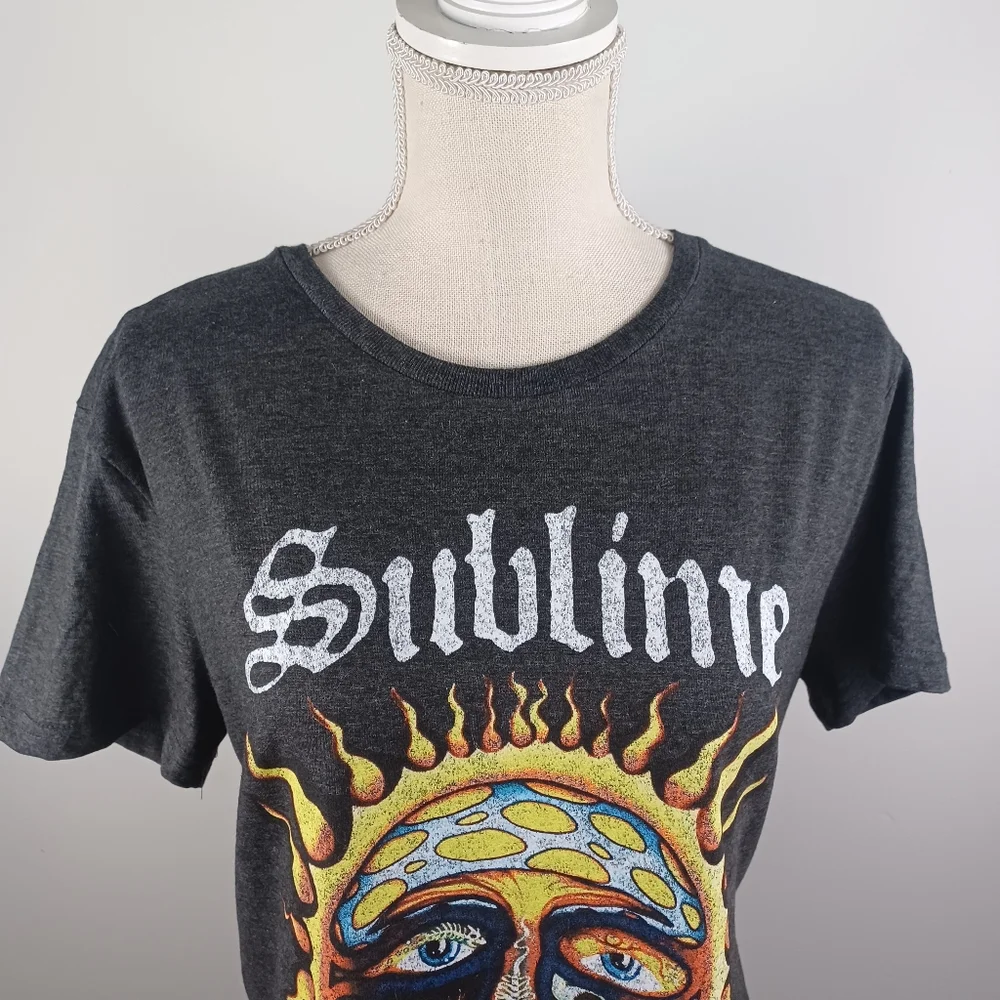 Sublime Graphic Print Tee Medium Gray -Short Sleeve -Long Beach -Rock - Picture 9 of 10